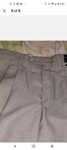 PANTALONE UOMO GEOFFREY BEE W 34 L32 COLORE NERO/ABBRONZATURA CLASSICO ABITO PANTALONE - Foto 9 di 9