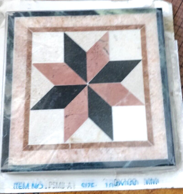 Natural Marble Display Tile ~ Vest-Pocket Pattern 10cm x 10cm  Great Pattern