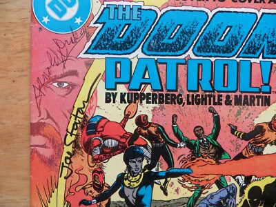 1987 DC THE DOOM PATROL # 1 SIGNED 3X ARNOLD DRAKE,JOE STATON