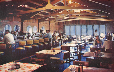 DON'S AT DUBLIN Restaurant Bar Interior Alameda County CA 1940s Vintage Postcard