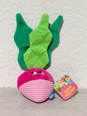 Bark Box Rad Brad Rutabaga Green Pink Garden Plant Plush Sz L Dog Toy NWT