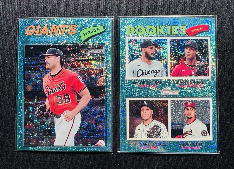 2026 Heritage Chrome Aqua Parallel Lot of 2 — Chrome Duo