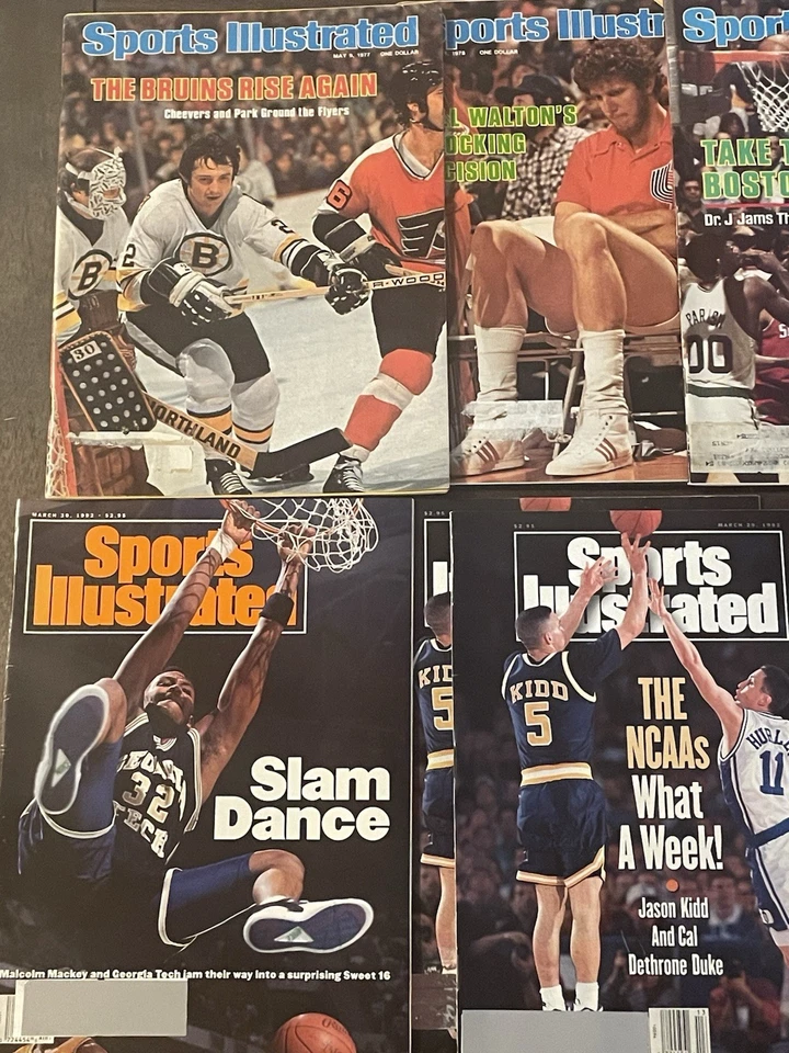 13 revistas ilustradas deportivas aleatorias Magic Dr. J Jordan de los años 70-80 diferentes Foto 4 de 4