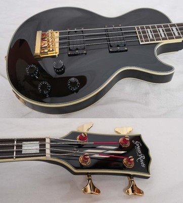 Grass Roots by ESP G-LB-52CC BLACK 2012 Les Paul Custom Bass Ship