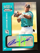 2002 Select Baseball ABRAHAM NUNEZ Autograph Rookie Card #1 Marlins. rookie card picture