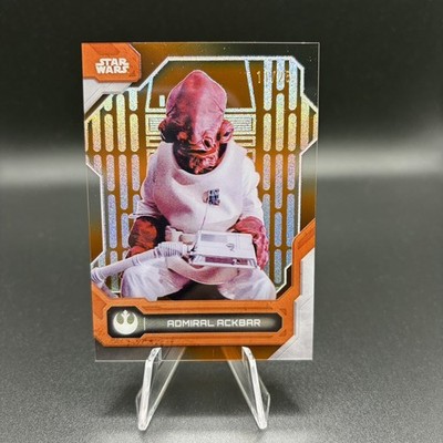 2024 Topps High Tek Star Wars Admiral Ackbar Orange Magma Diffractor 11/25