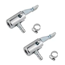 1/4" Lock On All Metal Air Chuck, Mini Tire Inflator Nozzle Tire Chuck, 2PCS