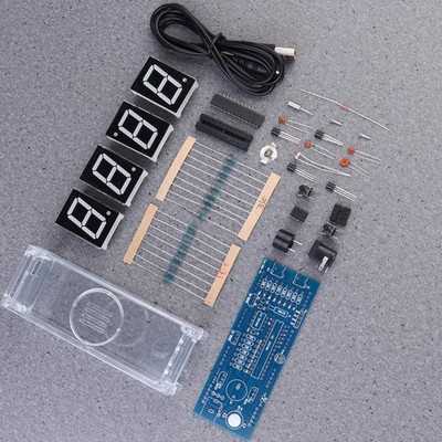  Digital Clock Kit Uhr Mit Mikrochip Single-Chip-Mikrocomputer-Uhr