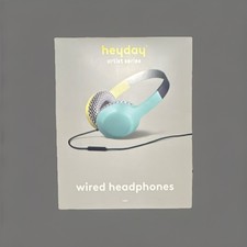 heyday Artist Series Wired Headphones Blue Yellow Black White 3.5mm Headband