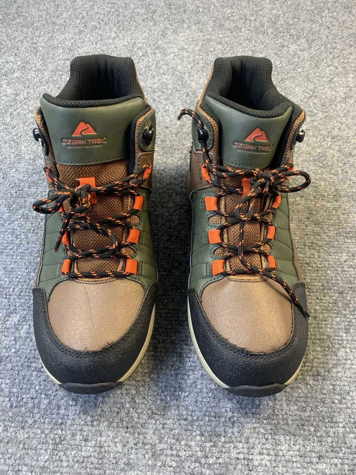 Ozark Trail Hiking Boots Mens Size 6 Mid Leather Hiker Brown Waterproof Outdoor