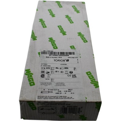 NEW Box of 100 Wago 2002-1204 TOPJOB S 2-Conductor Terminal Block 800V 24A Blue