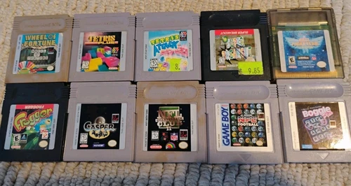 Lot of 10 Gameboy games Tetris Casper frogger NFL boggle plus buzz light year GB
