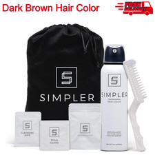 Simpler Hair Color for Men Kit for Full Gray Coverage, Dark Brown Color - Safe