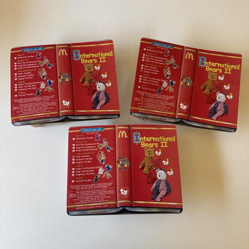 TY Beanie Baby 1999 McDonald’s International Bear Set of 3 - Picture 2 of 2