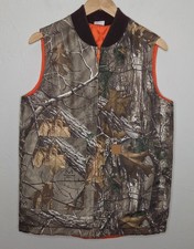 Carhartt Vest Youth Extra Large Camouflage Orange Reversible Quilted 18/20 Read