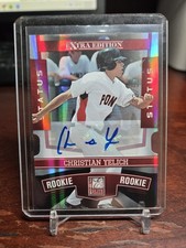 2010 Donruss Elite Extra Edition Christian Yelich RC #147 Status Auto #32/50