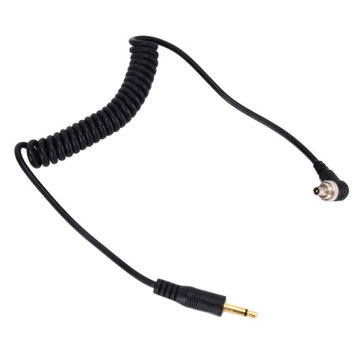 2x Universal 3.5mm To Male Flash PC Sync Cable Coiled Cord With Screw Lock F ECA - Bild 16 von 22