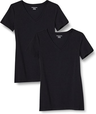 Amazon Essentials Women s Short-Sleeve V-Neck T-Shirts 2 Pack Your Choice of Siz