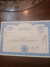 TerenceNet,Inc. 500 AKCJI STOCK nie ma wartości spółka zamknięta