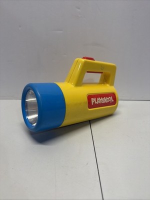 Playskool Yellow Color Change Red Green Flashlight Kid Safely Vintage 1980s Work