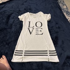LOVE Slogan T-Shirt Dress With Zips