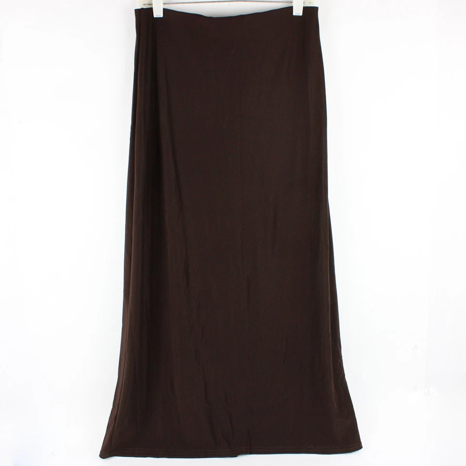 Maxi falda para mujer Claudia Richard marrón oscuro talla mediana Foto 2 de 4