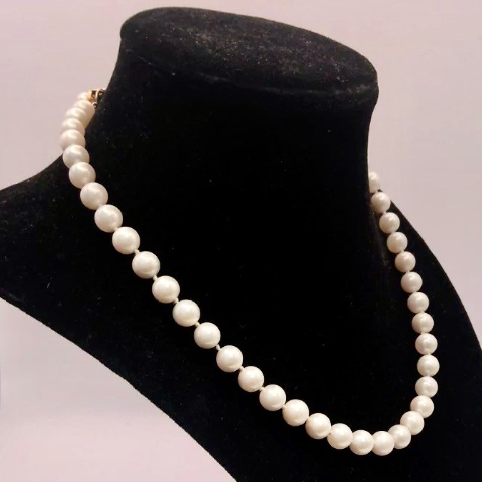 Cultured Pearl 16” Necklace with 14k Gold