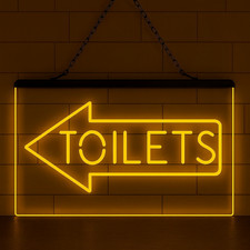 RGB 7 colour Toilet WC men ladies male female loo gents LED Neon Sign light