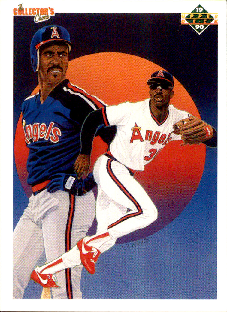 DEVON WHITE 1990 Upper Deck Base #5 California Angels Baseball Trading Card