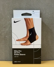 Nike Pro Ankle Sleeves 3.0 Black Outdoor Sports Soccer Badminton NWT DA6929-010