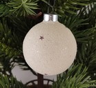 Vintage Franke Corning Confetti Stars Mica Glass Ball Christmas Ornament — photo 4