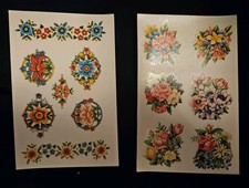 DDR Abziehbilder  Blumen  Schiebebild Blumenkränze Blümchen