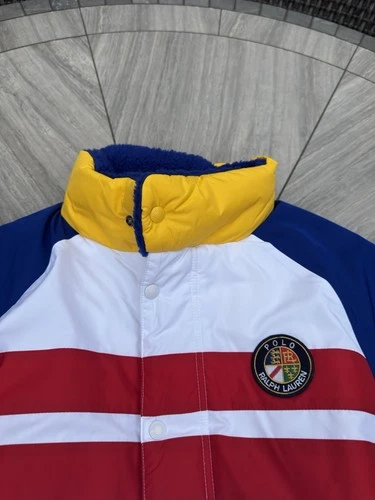 Polo Ralph Lauren Sun Valley Colorblock Sherpa Full Zip Puffer Jacket M image 5