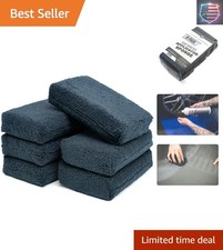 Durable Black Microfiber Detail Applicator Sponges   6-Pack, Soft  Lint-Free