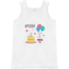 'Birthday Cake And Balloons' Adult Vest / Tank Top AV057062 