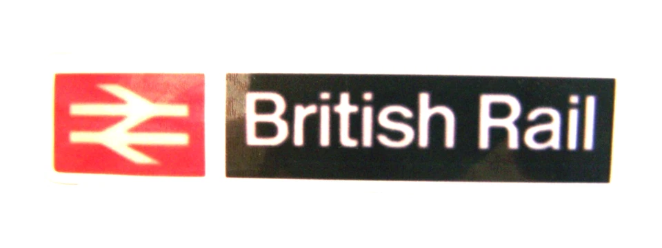 An Old Style BRITISH RAIL Logo Sticker (72mm x 16mm) - Image 1 of 1