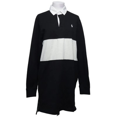 Polo Ralph Lauren, Rugby Shirt, Größe: M, Schwarz/Weiß, Baumwolle, Streifen #JHB