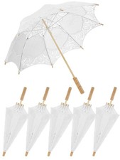 6 Pcs Lace Parasol Umbrella - Vintage Lace Wedding Umbrellas with Handle for ...