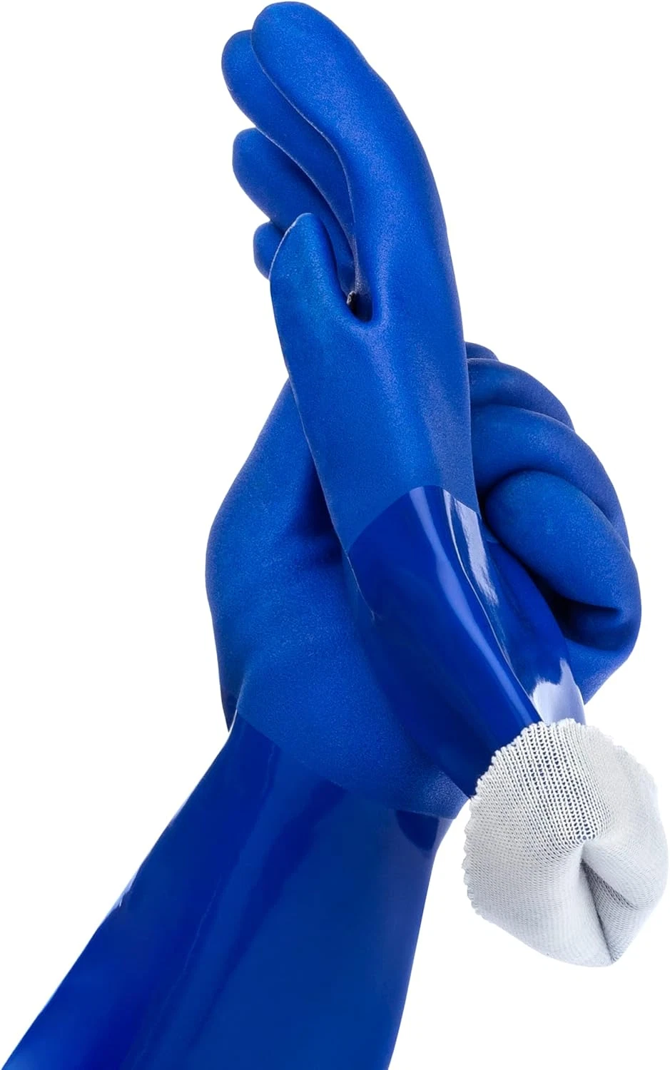Ultimate Rubber Household PVC Gloves with Comfortable Cotton Lining, Anti-Slip S