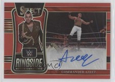 2022 Panini Select WWE Red Prizm 26/99 Commander Azeez #RA-CAZ Auto ux8