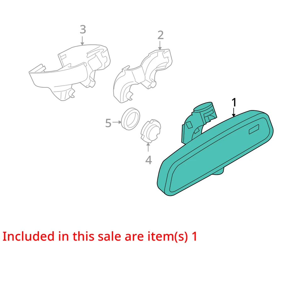 913443101 Rear View Mirror With Automatic Dimming 09-16 BMW Z4 10118071 - Image 3 of 4