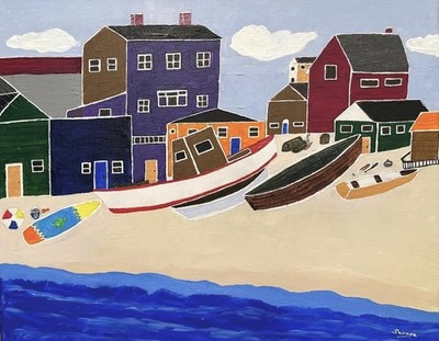 Provincetown Monday Morning-Original Painting,Well Listed Cape Artist