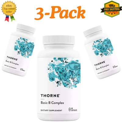 Thorne Basic B Complex 60 capsules x 3-Pack (Total 180 caps) Exp 05/2028 New