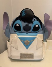 Loungefly Disney Lilo  Stitch Stitch Mini Backpack Blue  White