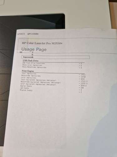 HP M252dw LaserJet Color Pro Wireless Printer With New Set Of Full Toners - Photo 6/9