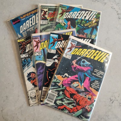 Marvel Daredevil Comics 199 203 204 206 207 251 Lot of 7 Bronze Age VG
