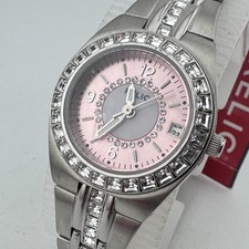 Relic Quartz Watch ZR11787 Women 30m Silver Steel Rhinestone Date New Battery 7"