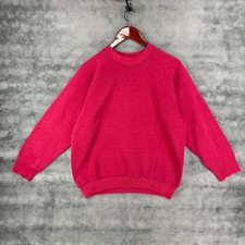 Vintage Fruit Of The Loom Blank Crewneck Sweatshirt Red Mens Size Medium USA