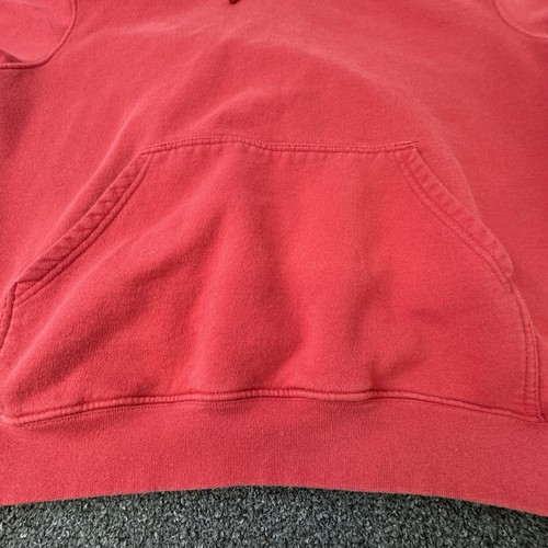 Vintage Champs Sports Hoodie Red Mens Extra Large Sweatshirt Pockets Blank - Picture 3 of 11