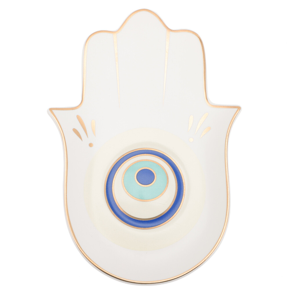 Earrings Tray Jewelry Organizing Mandala Hamsa Dish Evil Eye Candle